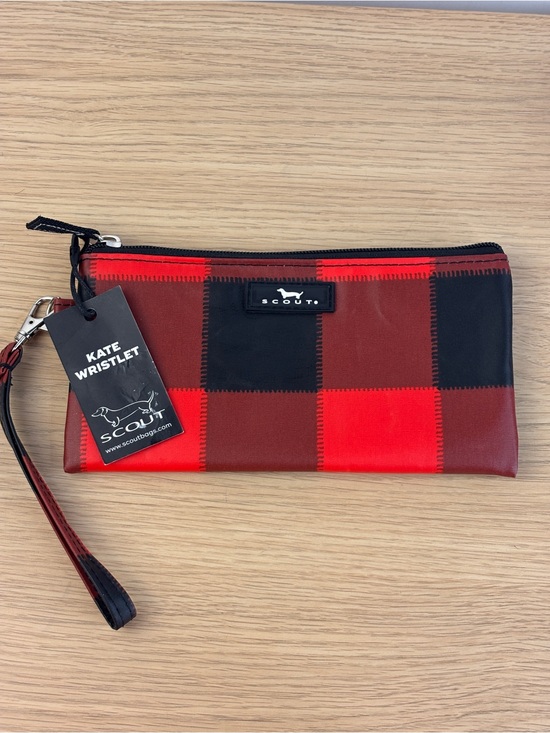 Scout Handbags - SCOUT Kate Wristlet Red & Black Buffalo Check NWT Signature Dachshund Logo